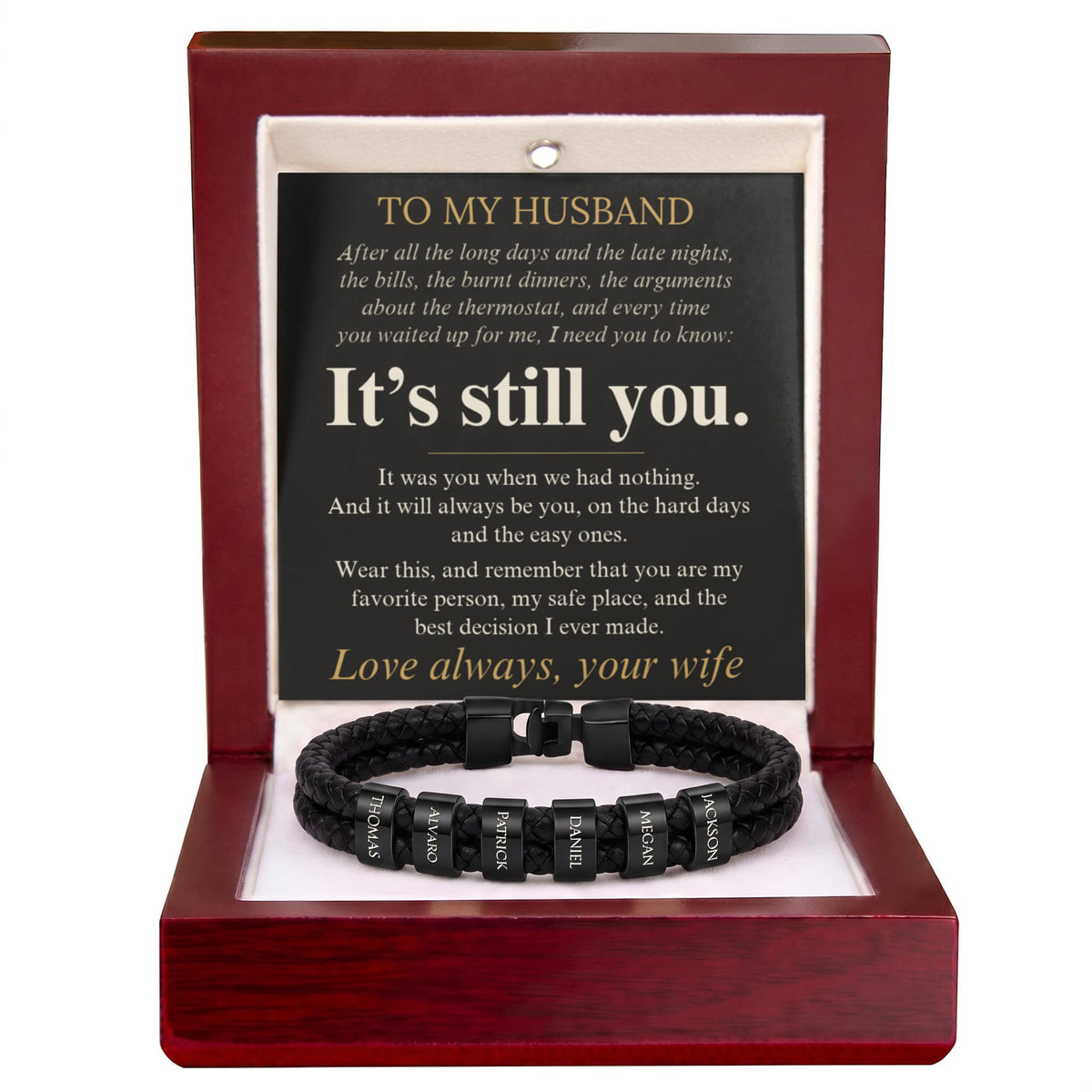 To My Husband – It's Still You Personalized Name Bracelet