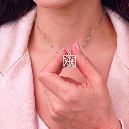 Custom name monogram necklace, a personalized gift for her