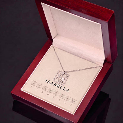 Custom monogram name necklace gift for birthdays and anniversaries