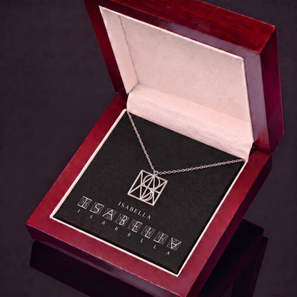Personalized name monogram pendant necklace