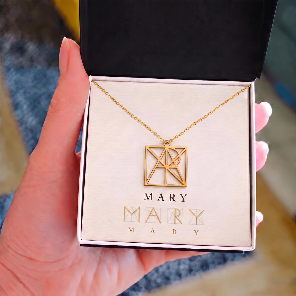 Custom monogram name necklace, a personalized gift