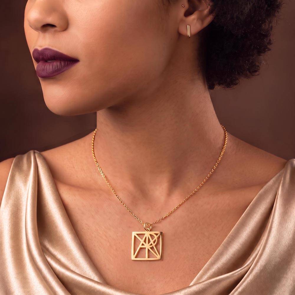 Personalized monogram necklace with a custom name