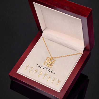 Custom monogram name necklace, a gift-ready keepsake
