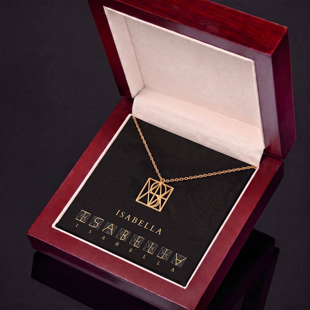 Monogram name necklace, a personalized keepsake gift