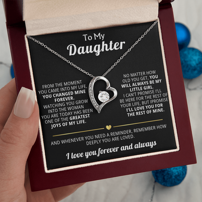 Forever Love Necklace To My Daughter - You Changed My Life Forever