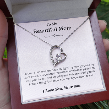 To My Mom From Your Son - Forever Love Gold Necklace