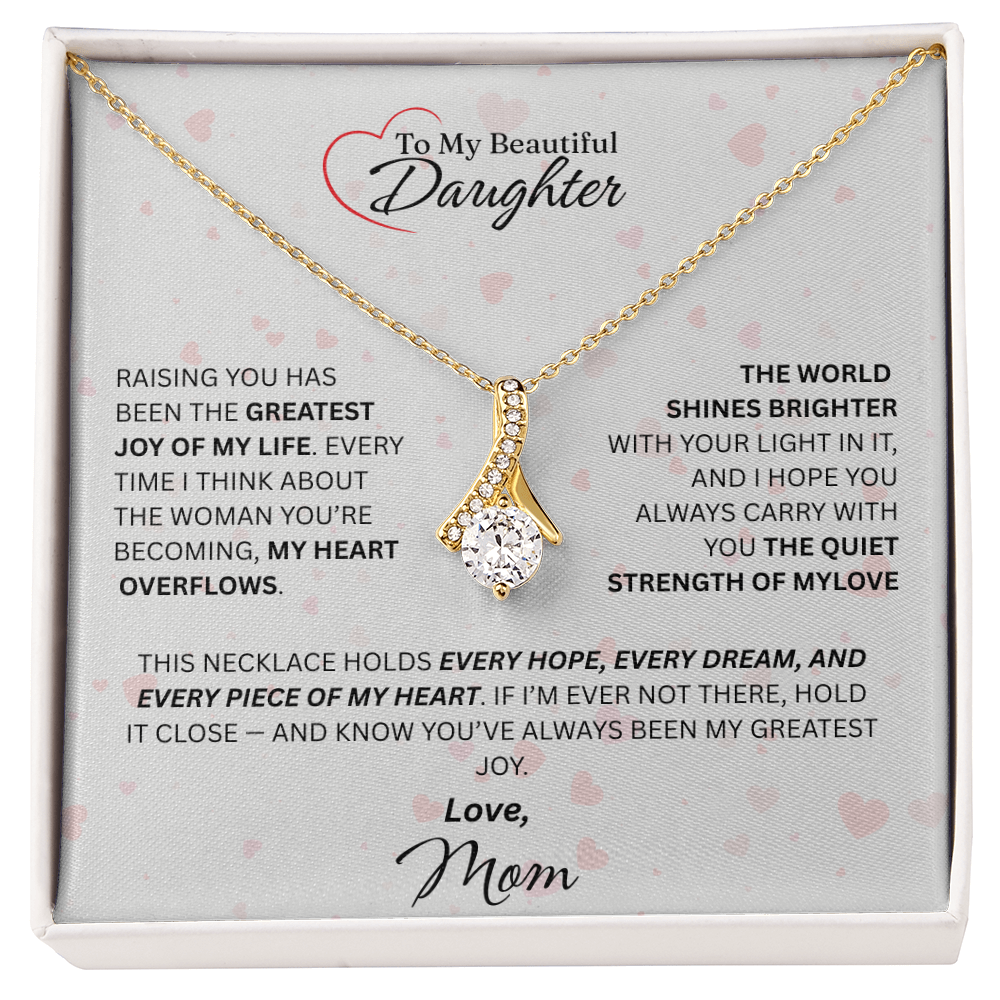 Mom for Daughter: "The Quiet Strength Of My Love" Necklace
