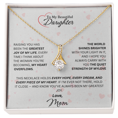 Mom for Daughter: "The Quiet Strength Of My Love" Necklace