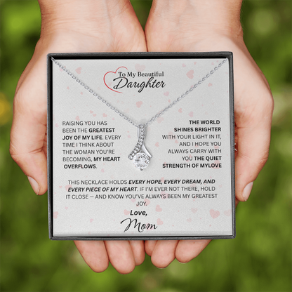 Mom for Daughter: "The Quiet Strength Of My Love" Necklace