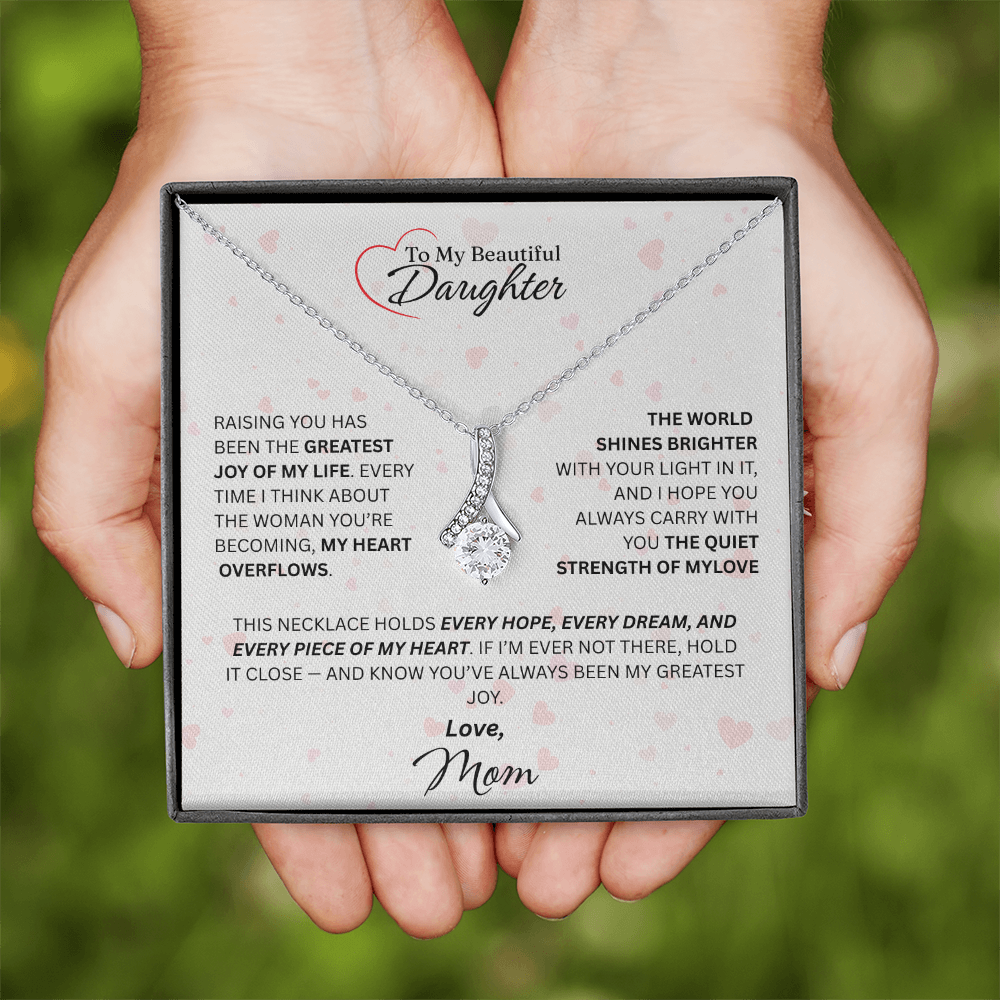Mom for Daughter: "The Quiet Strength Of My Love" Necklace