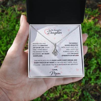 Mom for Daughter: "The Quiet Strength Of My Love" Necklace