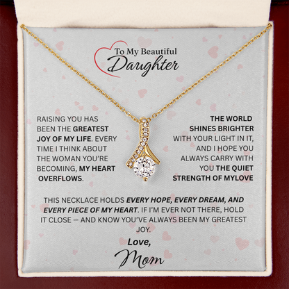 Mom for Daughter: "The Quiet Strength Of My Love" Necklace