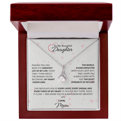 Mom for Daughter: "The Quiet Strength Of My Love" Necklace