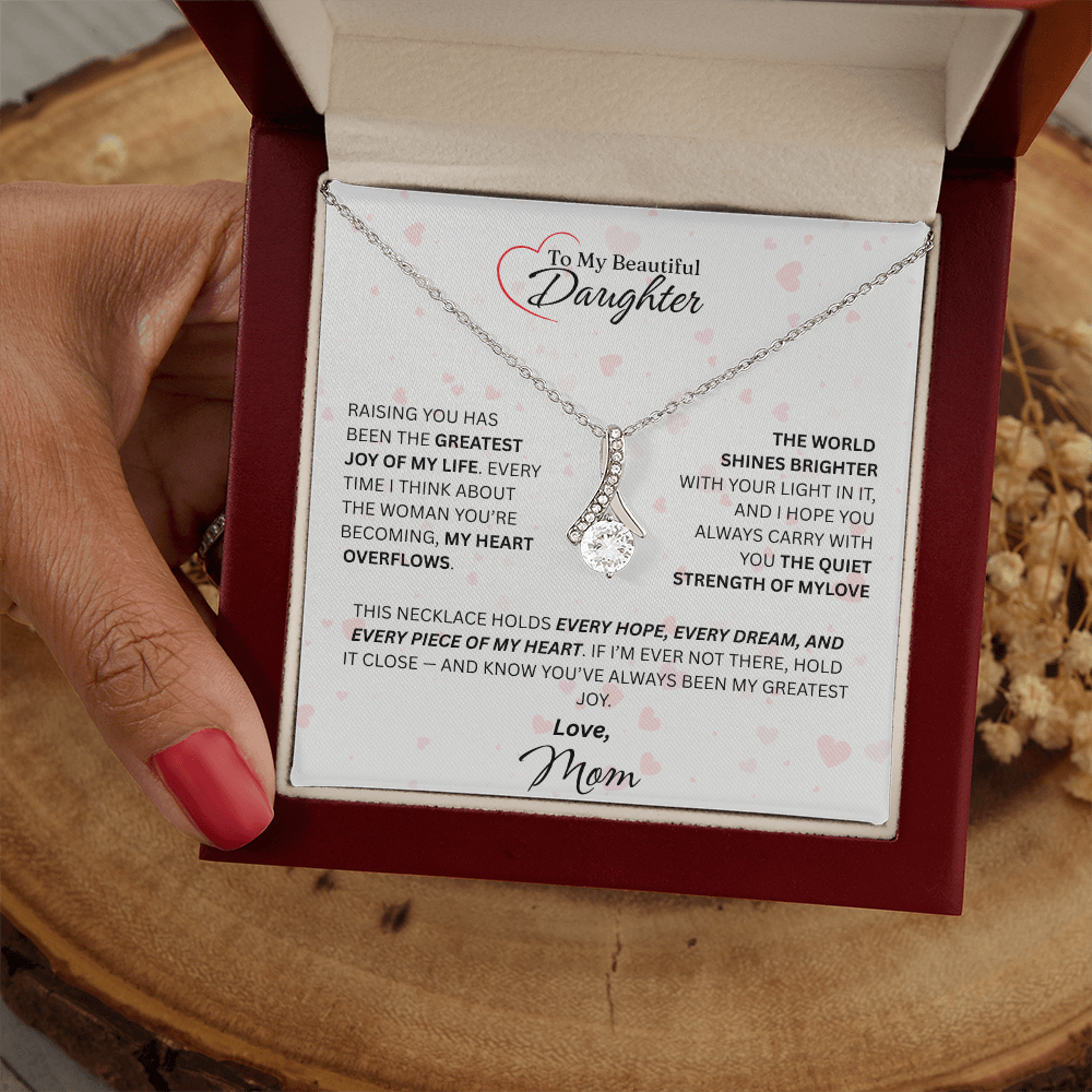 Mom for Daughter: "The Quiet Strength Of My Love" Necklace