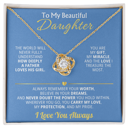 To My Beautiful Daughter - Remember your Worth Believe In Your Dreams Gift Set