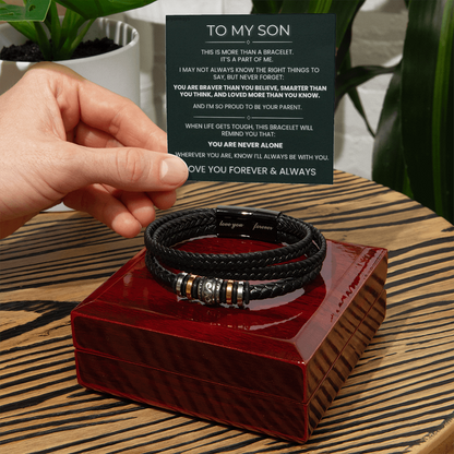 Love You Forever braided bracelet for son, view 10