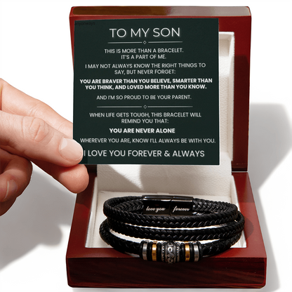 Love You Forever braided bracelet for son, view 6