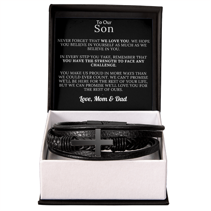 Cross Bracelet - From Mom & Dad - Gift Set