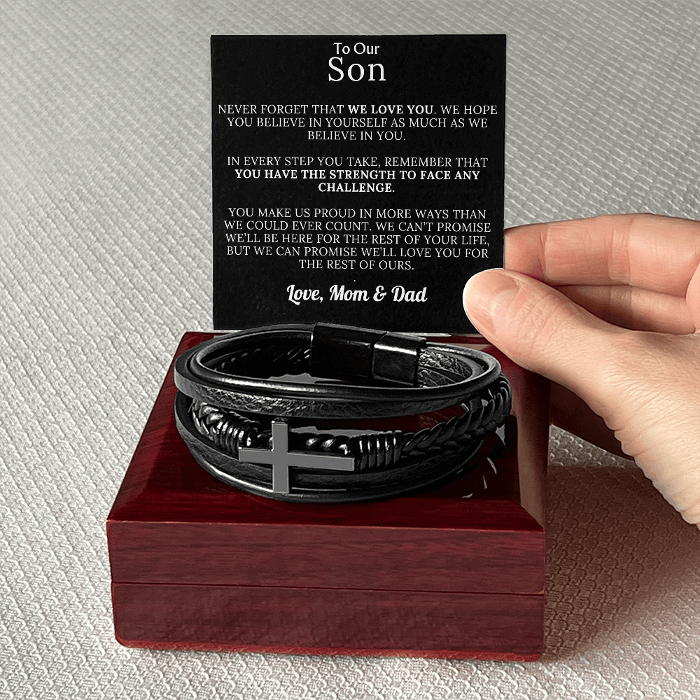 Cross Bracelet - From Mom & Dad - Gift Set