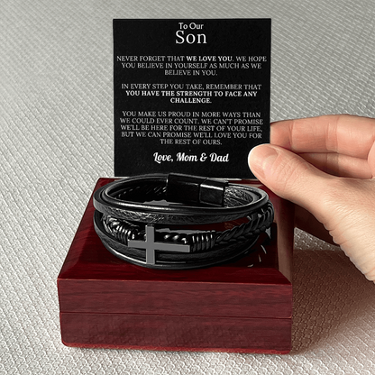 Cross Bracelet - From Mom & Dad - Gift Set