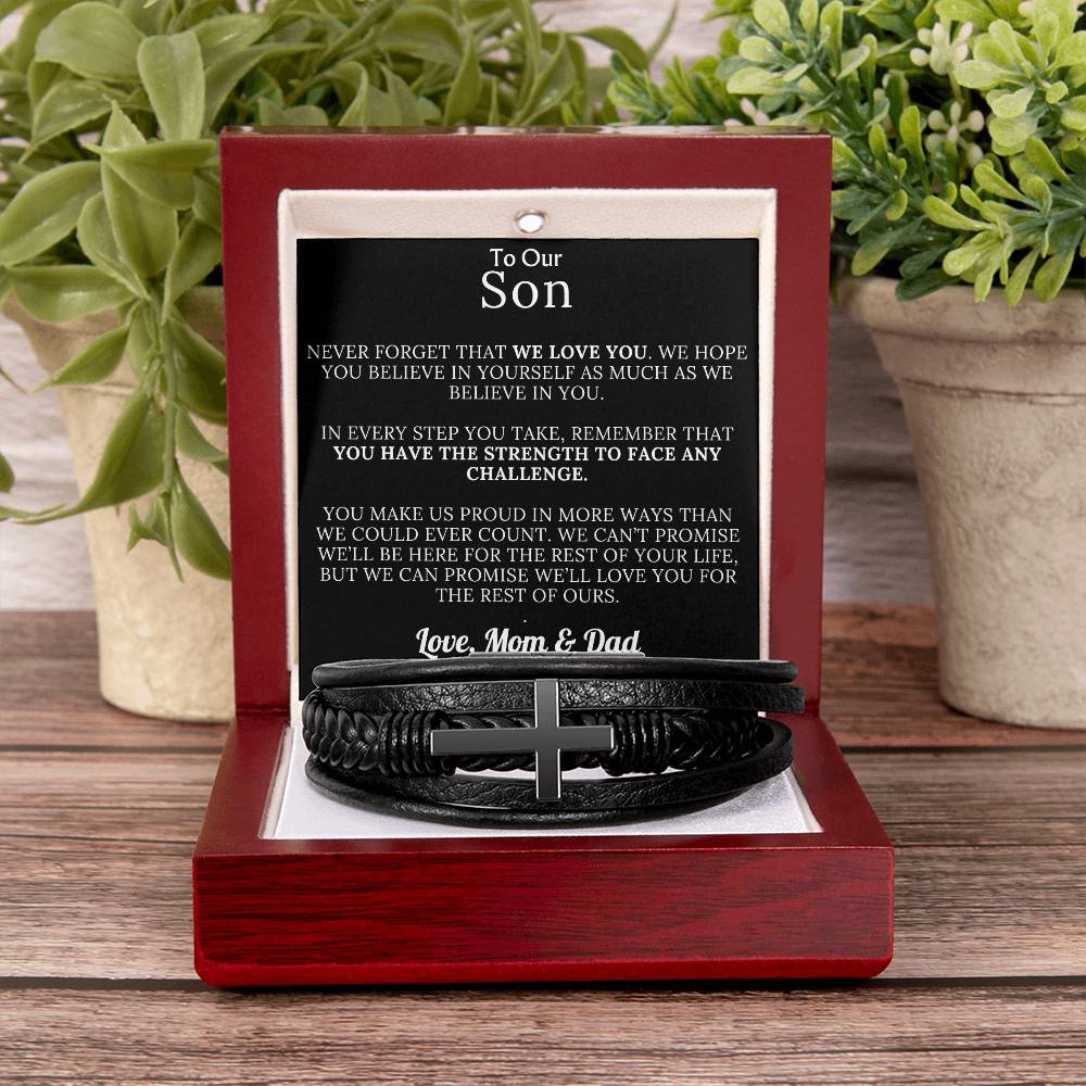 Cross Bracelet - From Mom & Dad - Gift Set