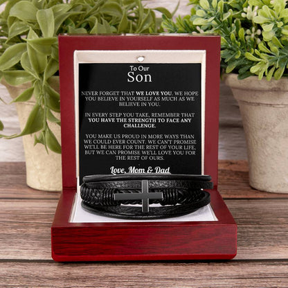 Cross Bracelet - From Mom & Dad - Gift Set