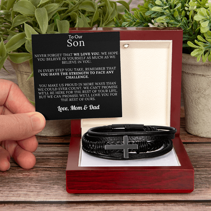 Cross Bracelet - From Mom & Dad - Gift Set