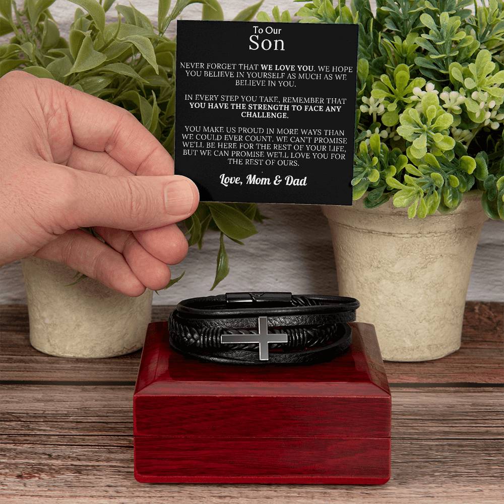 Cross Bracelet - From Mom & Dad - Gift Set