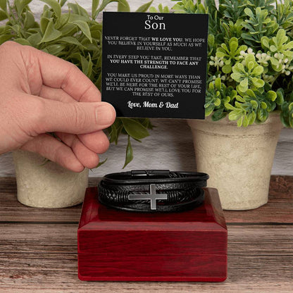 Cross Bracelet - From Mom & Dad - Gift Set