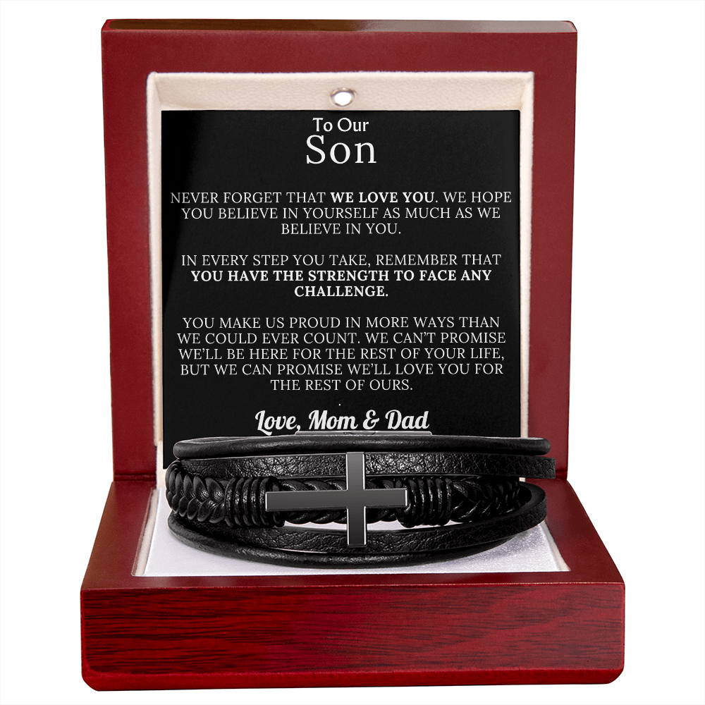 Cross Bracelet - From Mom & Dad - Gift Set