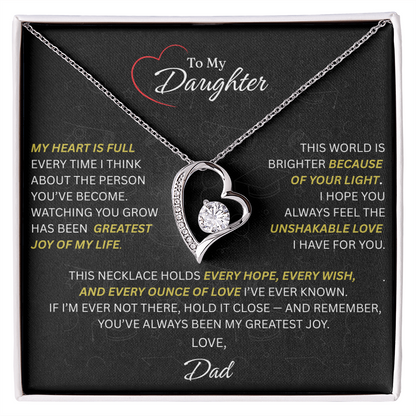 Beautiful Gift for Daughter From Dad: "The Unshakeable Love" Necklace
