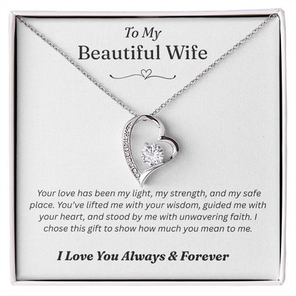To My Wife - Forever Love Gold Necklace