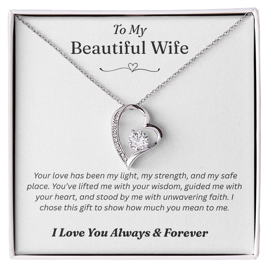To My Wife - Forever Love Gold Necklace