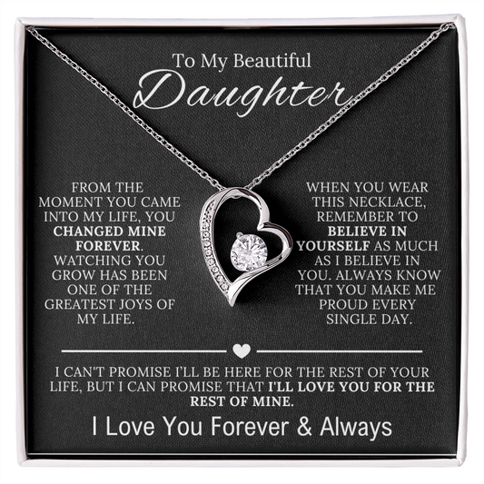 To My Daughter Necklace – You Changed My Life Forever Gift Set