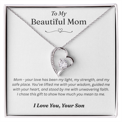 To My Mom From Your Son - Forever Love Gold Necklace