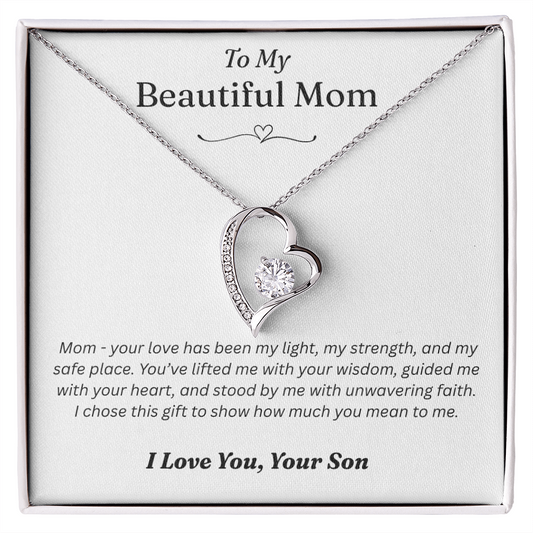 To My Mom From Your Son - Forever Love Gold Necklace