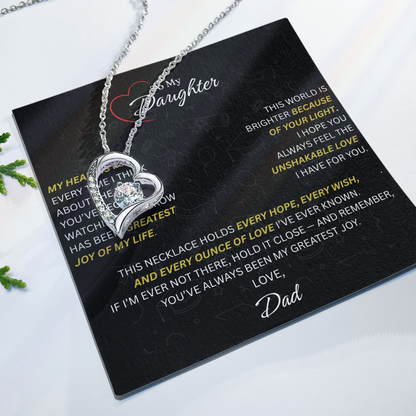 Beautiful Gift for Daughter From Dad: "The Unshakeable Love" Necklace