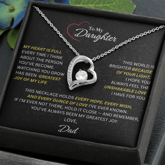 Beautiful Gift for Daughter From Dad: "The Unshakeable Love" Necklace