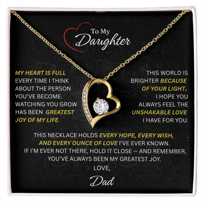 Beautiful Gift for Daughter From Dad: "The Unshakeable Love" Necklace
