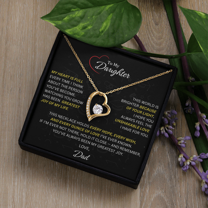 Beautiful Gift for Daughter From Dad: "The Unshakeable Love" Necklace