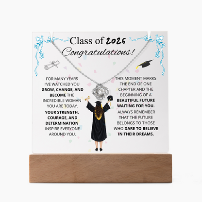 To My Daughter - Inspirational Love Knot Plaque