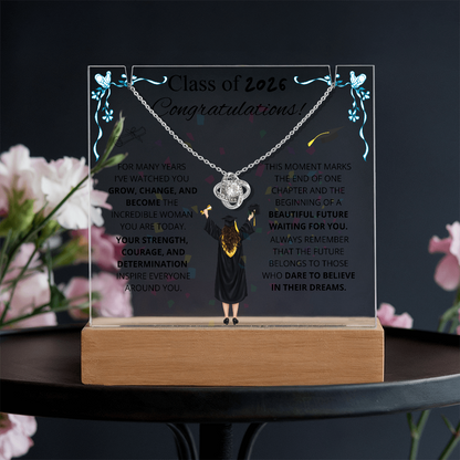 To My Daughter - Inspirational Love Knot Plaque