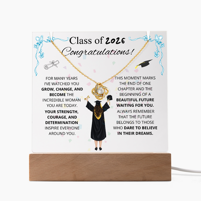 To My Daughter - Inspirational Love Knot Plaque