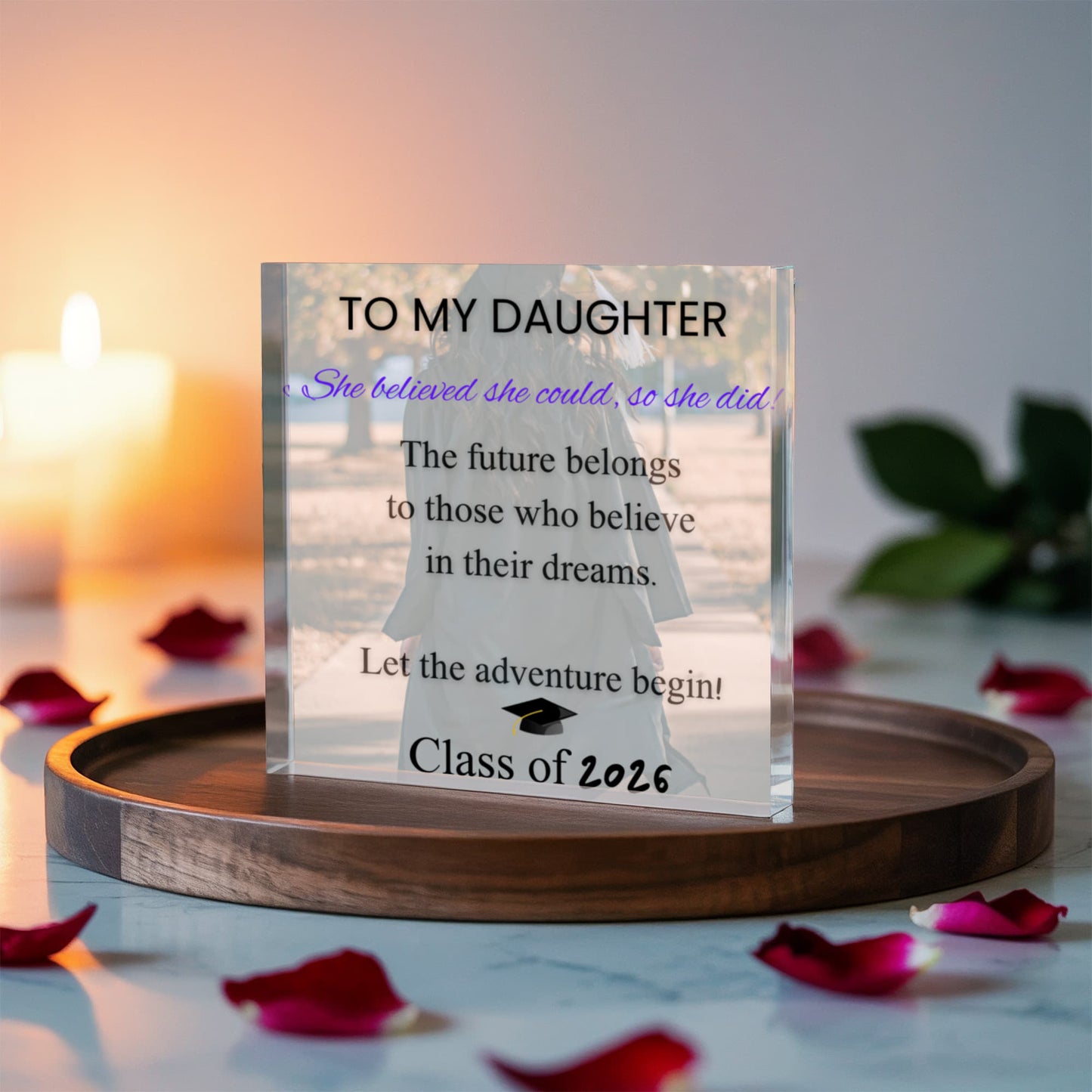 Graduation Gift for Daughter – Class of 2026 Acrylic Keepsake Plaque