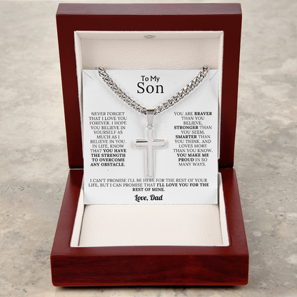 To My Son - Braver, Stronger, Smarter - Cross Gift Set