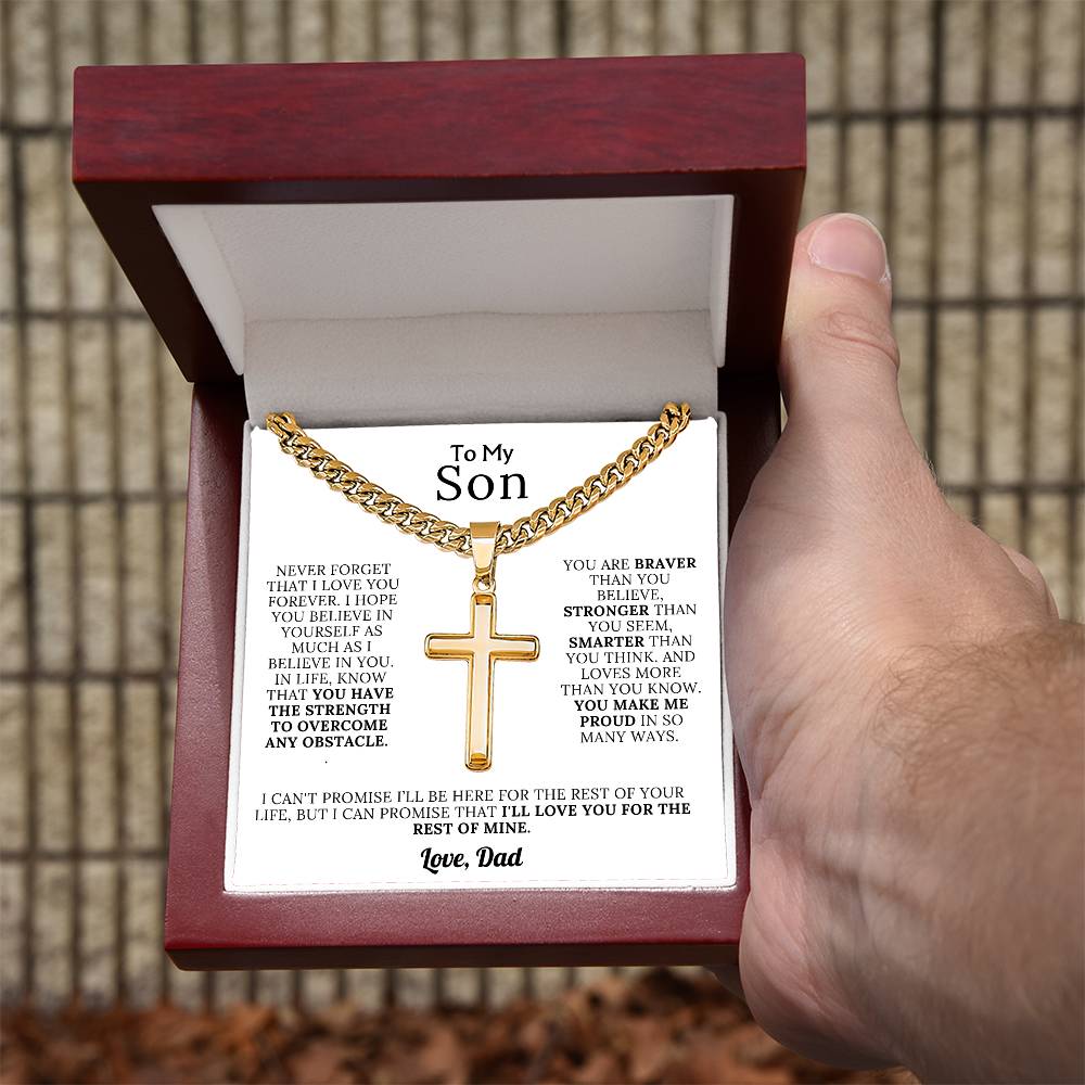 To My Son - Braver, Stronger, Smarter - Cross Gift Set
