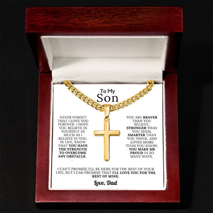 To My Son - Braver, Stronger, Smarter - Cross Gift Set
