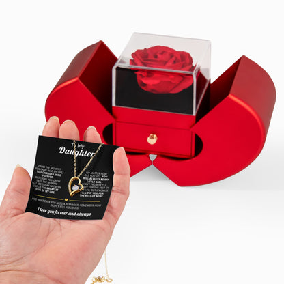 Beautiful Necklace Gift Set - Heart Box W/ Heartfelt Message